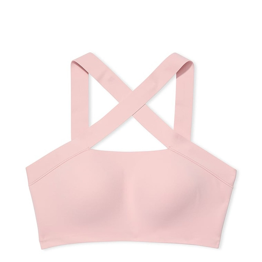 Victoria’s Secret Cross -Strap Bandeau Sports Bra | Chalk Rose Pink | Sz Small